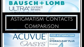 Bausch Lomb Ultra Astigmatism Vs. Acuvue Oasys Astigmatism Comparison Nancy Hui