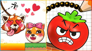 Rope Dog Cut to Save VS Draw to Smasher - All Levels SpeedRun Ep1