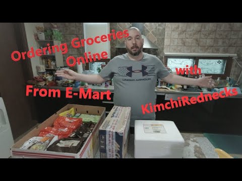 Ordering groceries online from E-Mart