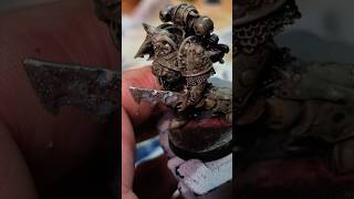 How to paint simple rust effect #warhammer40k #warhammer40000 #miniature #miniaturepainting #paint