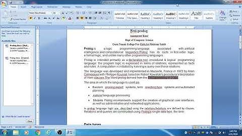 Basics of language prolog in AI