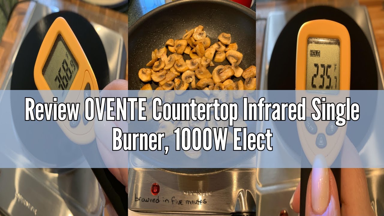 Review OVENTE Countertop Infrared Single Burner, 1000W Electric Hot Plate with 7” Ceramic Glass Cook