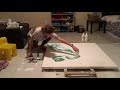 48" x 48" Large Acrylic Dirty Pour video #3