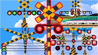 Railroad crossing video collection 2 - railroad crossing | Train crossing animation