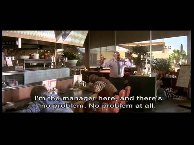 Pulp Fiction restaurant scene with subtitles - YouTube