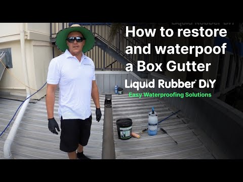 How To Restore And Waterproof A Box Gutter With Liquid Rubber Diy - Gutter Sealing System