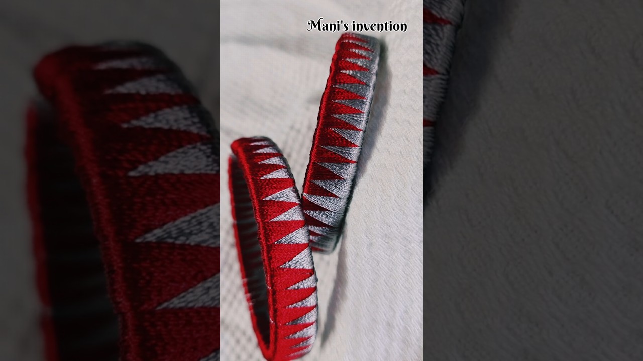 ZigZag design silk thread bangles making💕