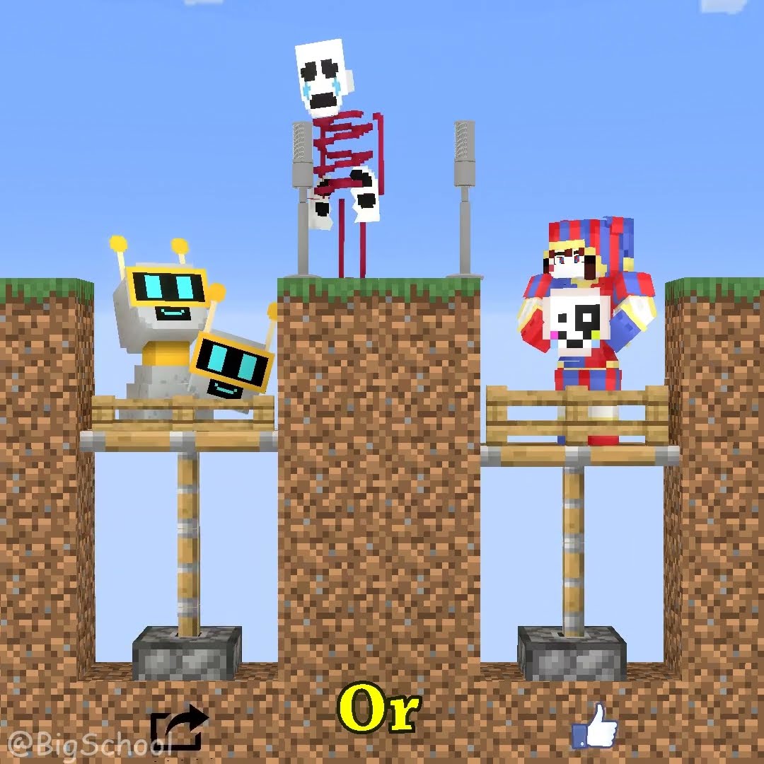 Whose mask is right for Gangle? Fun Bot or Pomni? ?