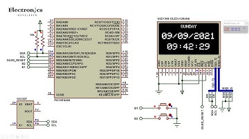 SSD1306 OLED Display and DS1307 Interfacing With PIC16F877A | Real Time Clock
