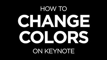 How To : Change Font and Colour on Keynote