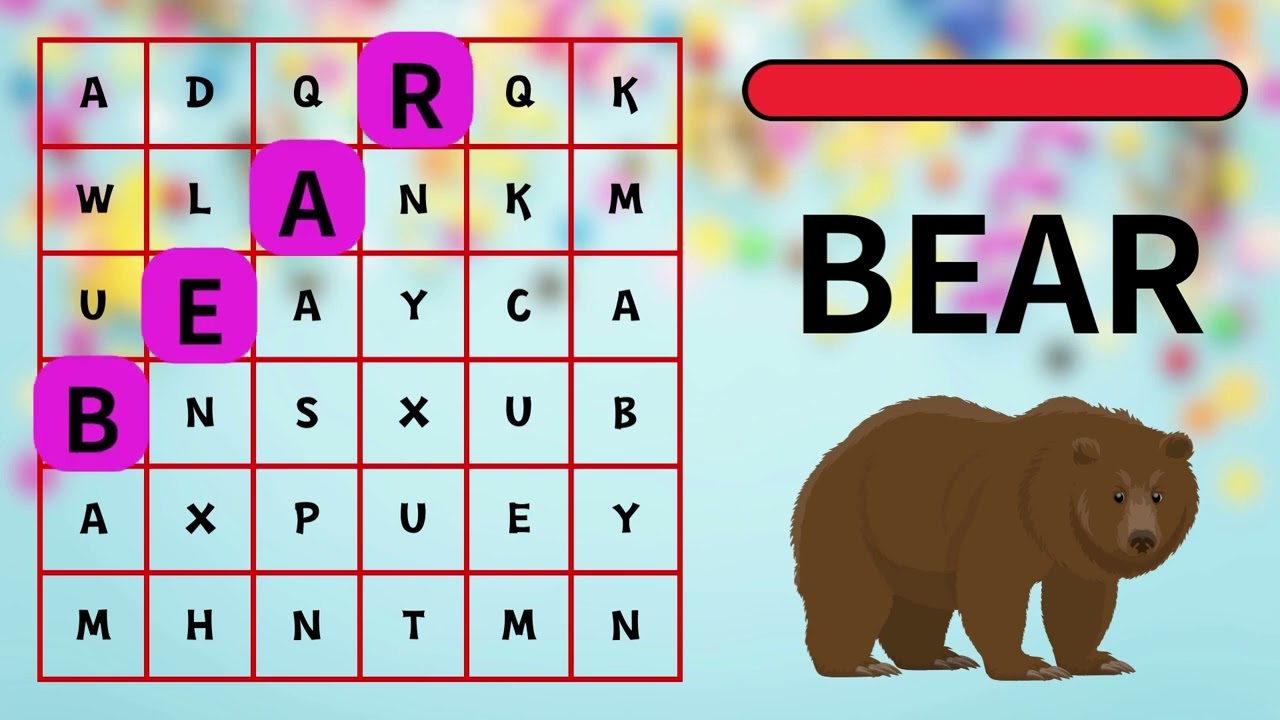 Awesome Animal Word Search Challenge 