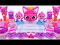 Pink Slime - Pinkfong Mixing All My Makeup Eyeshadow into Clear Slime 🍓 핑크퐁 올 마이 메이크업 아이섀도우 믹스