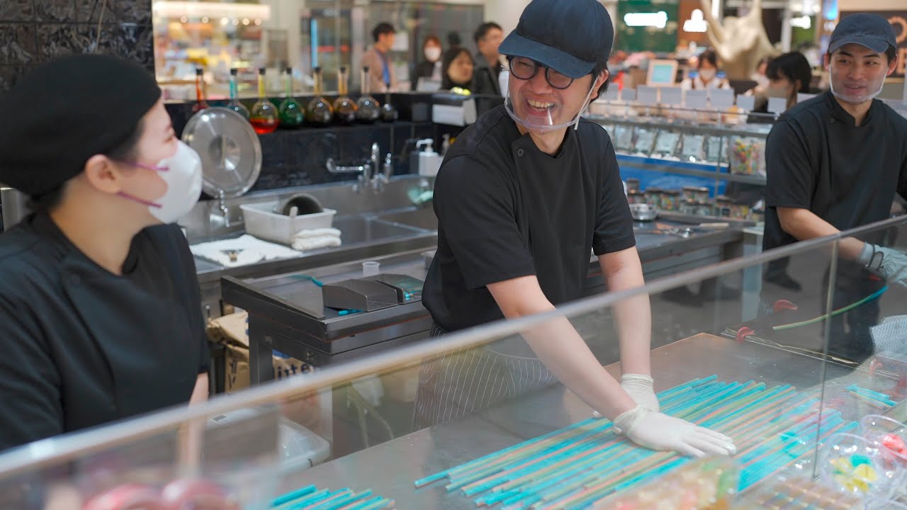 飴の中に「HOKUSAI」の文字が!?パパブブレの神業製造プロセス!Handmade Candy! Japanese Street Food