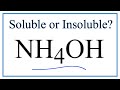 Solubility of NH4OH in Water