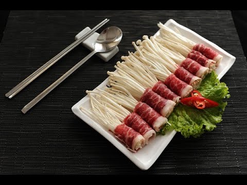 Video Thịt bò cuốn nấm kim nướng bằng nồi chiên không dầu - youtube