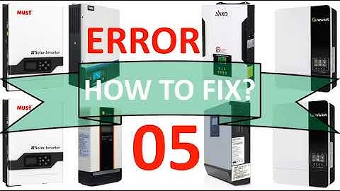 Solar inverter fixing Error 05