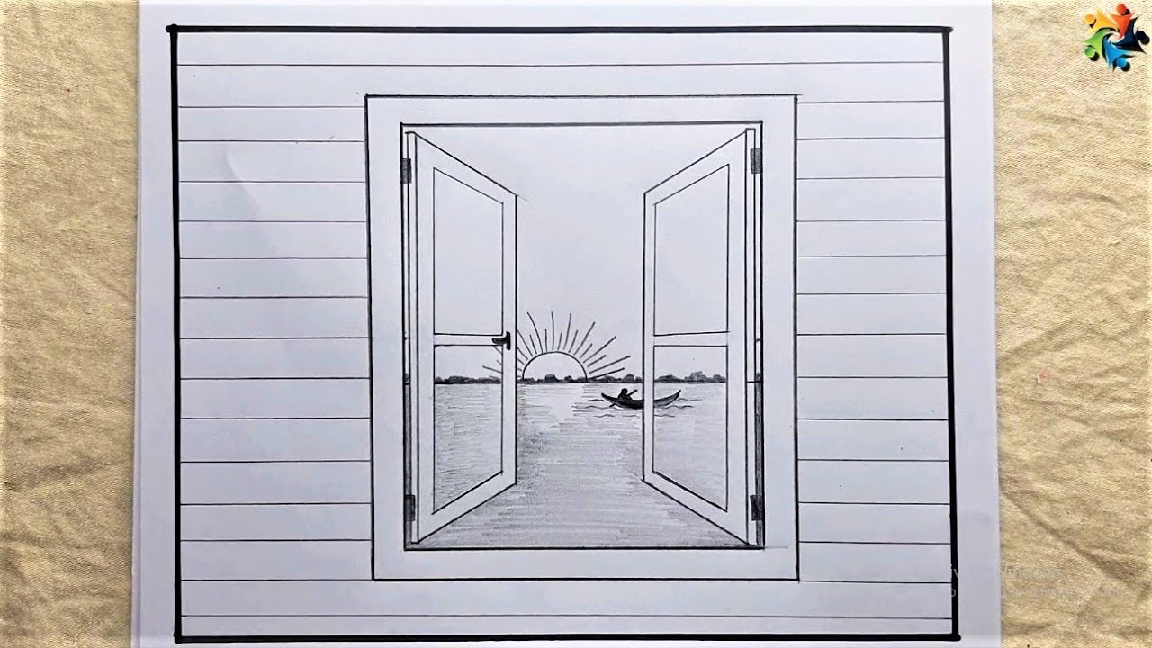 Window Drawing | Janala Drawing Tutorial Easy | Pencil Art