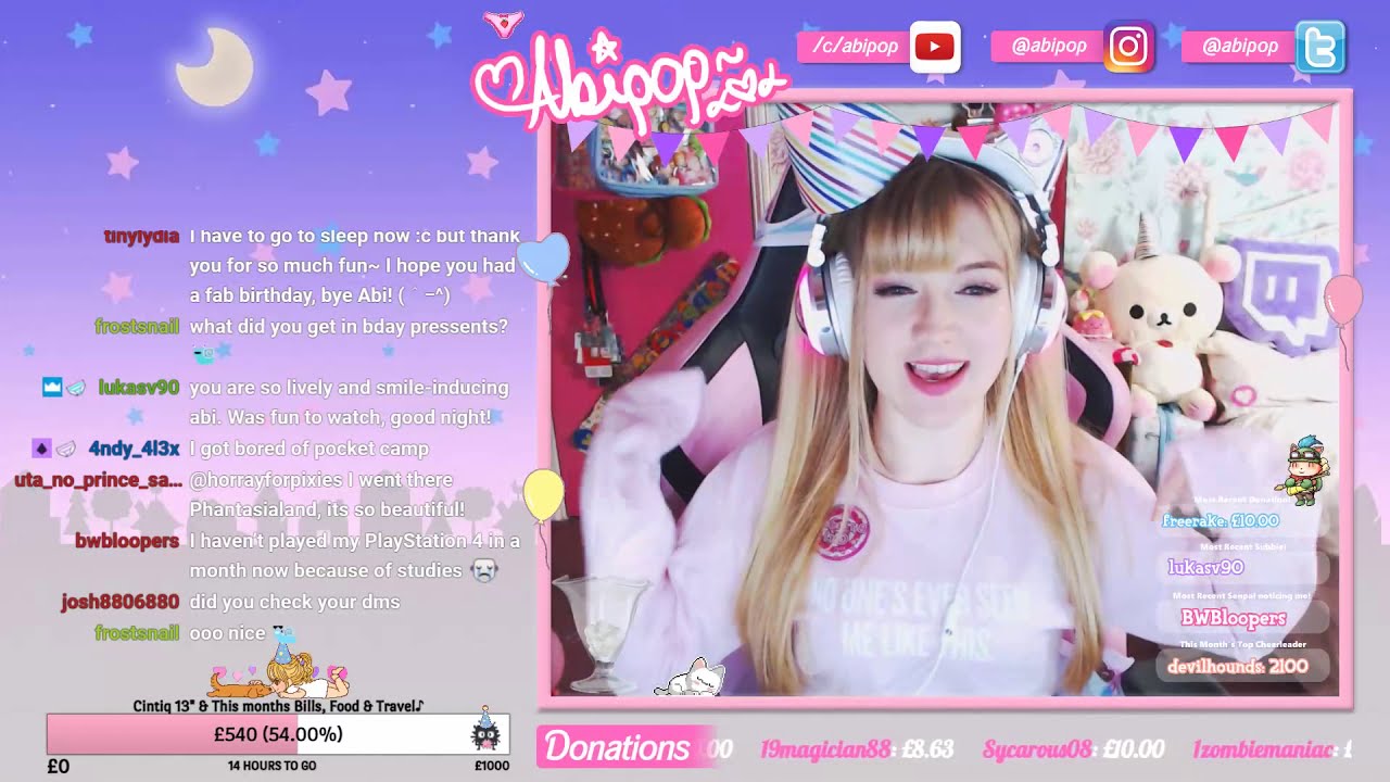 [TWITCH VOD] ♡ 🍰 MY 23RD BIRTHDAY STREAM!! PART 2🎈 ♡ | Party Games, Balloons, Fun & More!! | Abipop