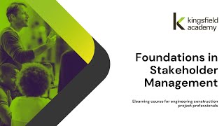 Foundations in Stakeholder Management Elearning