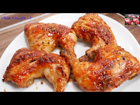 ĐÙI GÀ RIM TIÊU Không Dầu Mỡ - Cơm Đùi Gà chiên Nước Mắm thơm ngon, nấu nhanh lẹ by Vanh Khuyen