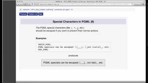 WeBWorK Problem Authoring - Examples using PGML