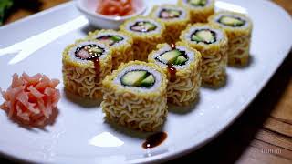 Ramen noodle sushi