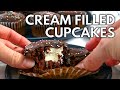 Cream Filled Chocolate Cupcakes