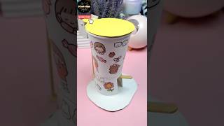 DIY Miniature dustbin from paper cup | Paper cup recycling | 用纸杯制作一个迷你垃圾桶 #shorts
