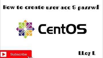 How to create user account and set password on centos for beginners