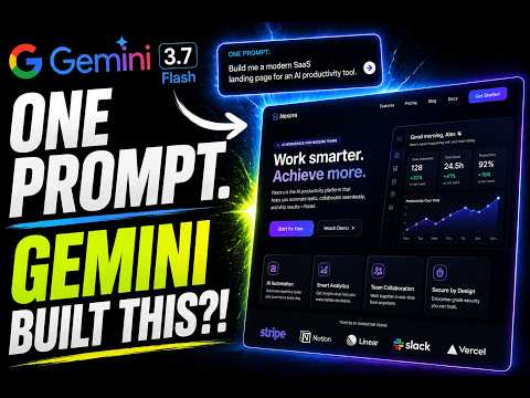 I Gave Gemini 3.7 Flash One Prompt… Look What It Built