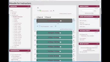 Editing Sections in Moodle