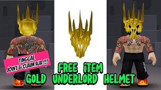 Cara Mendapatkan ITEM GRATIS GOLD UNDERLORD HELMET di ROBLOX 😍😍 screenshot 3