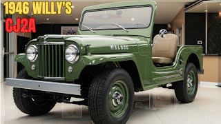 1946 Willys CJ2A – The First Civilian Jeep | Vintage Legend Reborn in Luxury 8K Detail