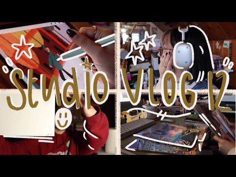 studio vlog 12: shop update, felt crafts, and packing orders ✿ vrussoart