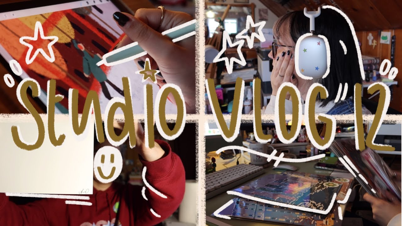 studio vlog 12: shop update, felt crafts, and packing orders ✿ vrussoart