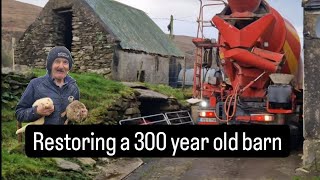 Restoring a 300 year old farm barn #farm #farming #sheep #cows #irish #ireland #animals #tractors