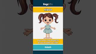 🇬🇧 Niece Meaning : Flash Card : Learn English Vocabulary