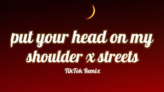 Red Silhouette challenge - put your head on my shoulder x streets (lyrics) (TikTok Remix) Resimi