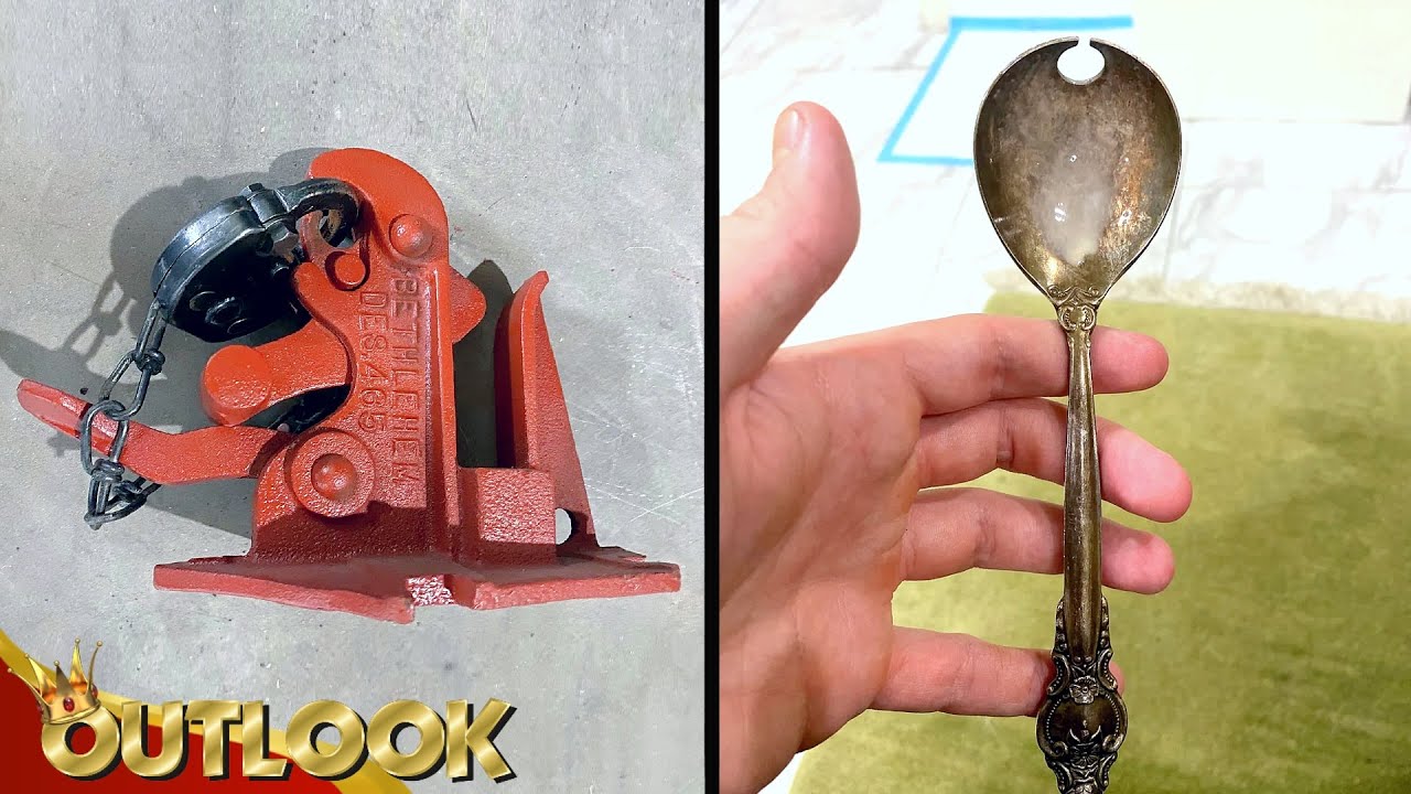 Что это за ЗАГАДОЧНЫЙ антикварный чугунный предмет со старым замком и старой ложкой с отверстием?