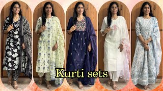Kurtis sets with dupatta|Three piece kurti sets|Amazon sale|Amazon haul|Ramya 