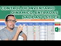 🏗Cómo crear un #CONTROL DE #INVENTARIO dinámico con #ENTRADAS, #SALIDAS y 🤑 #STOCK  👏