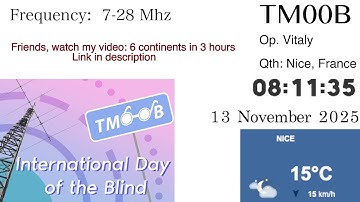 HAM RADIO Live: TM00B on air, on , International Day of the Blind