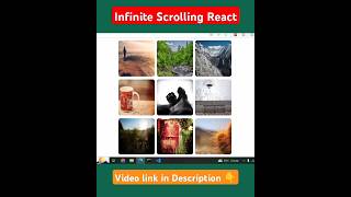 infinite scrolling in React | React infinite scroll #shorts #shortvideo #project