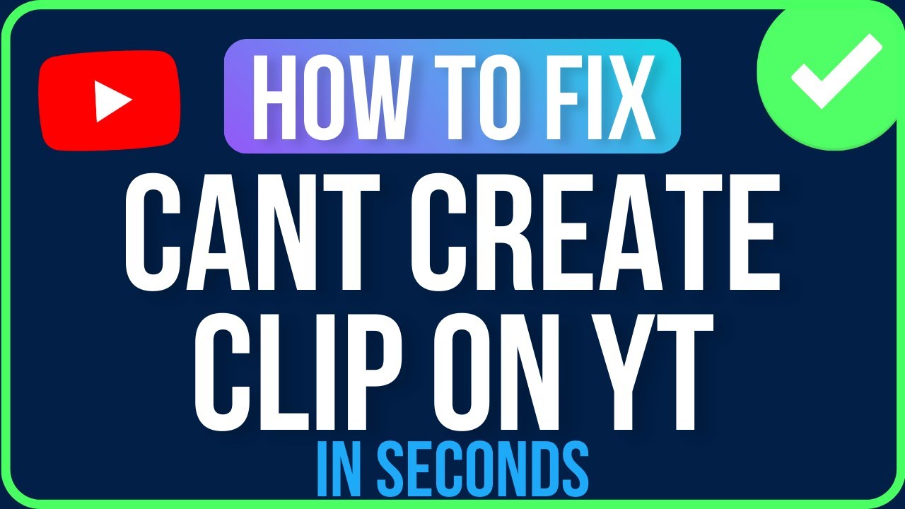 CAN’T CREATE CLIP ON YOUTUBE [FIXED] | How to Fix Youtube Create Clip ...