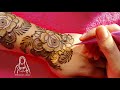 Latest beautiful floral henna design for back hand  beautiful floral henna tutorial
