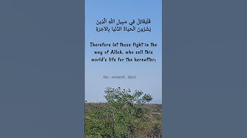 Thumbnail of Surah An-Nisaa' Verse 74 Sheikh Saad Al Ghamdi with English Subtitles #quran #shorts