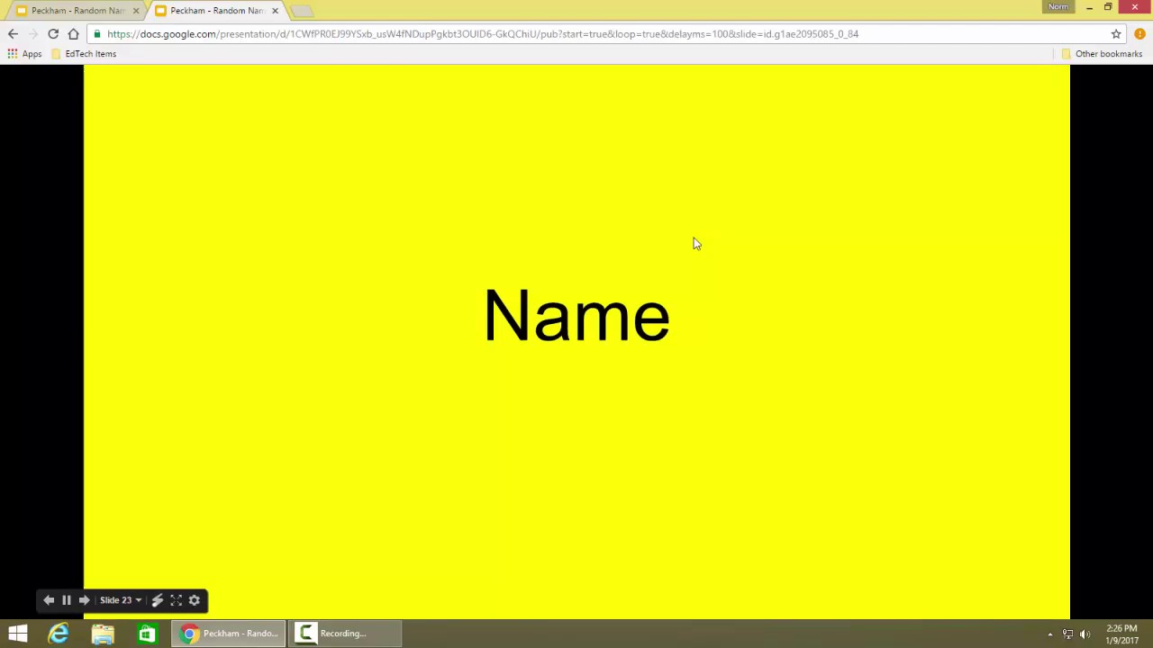 Update Random Name Generator - Google Slides