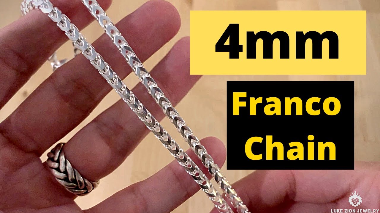 Proclamation Jewelry Men's 5mm Silver Franco Chain