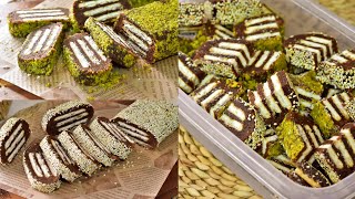 رول طبقات البسكوت مع التمر بنكهة ومذاق جدا شهي  Biscuit layers with date filling