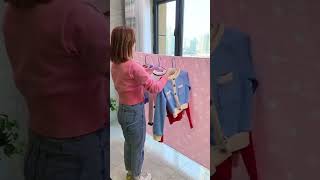 Varal de Parede Retrátil Duplo Linha de Aço Lavanderia Resistente e Durável. id: AAF-SDA-TCD #varal